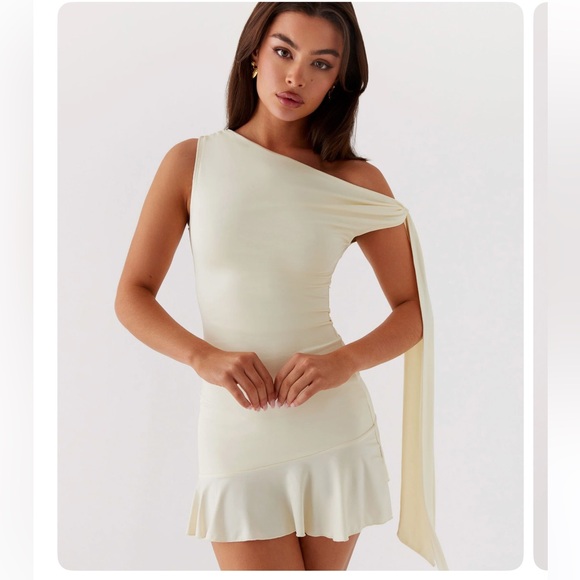 Peppermayo One-Shoulder Mini Dress - Yellow - Picture 1 of 7